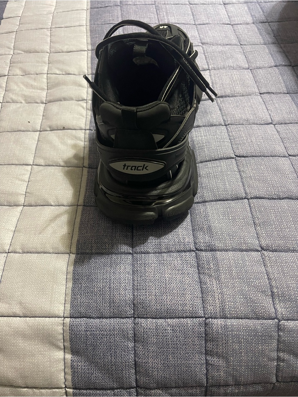 Balenciaga Black Men's Track Sneakers with Reflective Laces - Picture 7 of 9